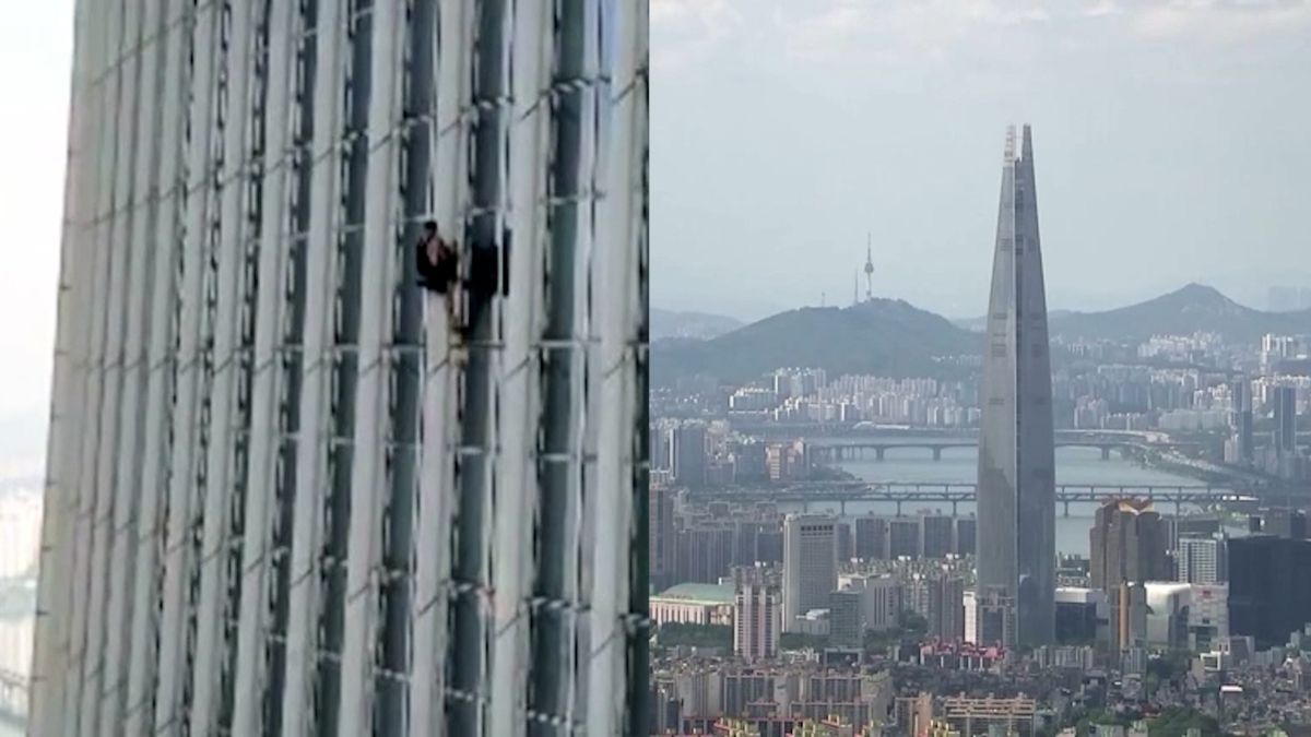 Muž se snažil vylézt bez zajištění na vrchol páté nejvyšší budovy na světě